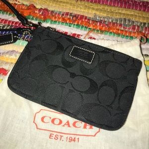 Black Monogram Coach Clutch.